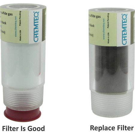 CHEMTEQ Filter Change Indicator 2 for Hydrogen Sulfide Gas 406